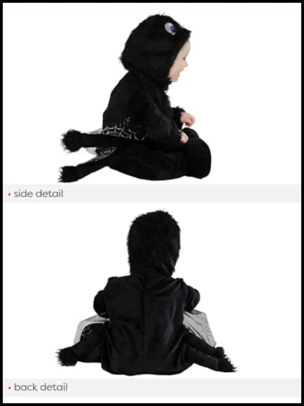 Baby Boy Spider Costume Jumpsuit with Hood and Booties Halloween Cosplay